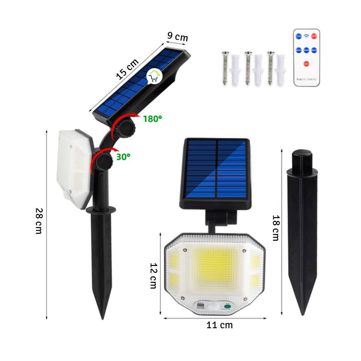 Miniatura 5 de Reflector Solar Lampara Jardin XF706
